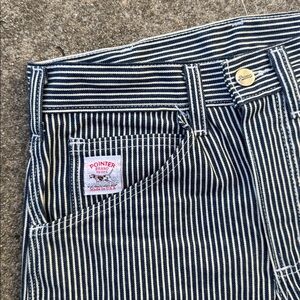 Vintage Pointer Brand carpenter pants hickory stripe railroad 28x34